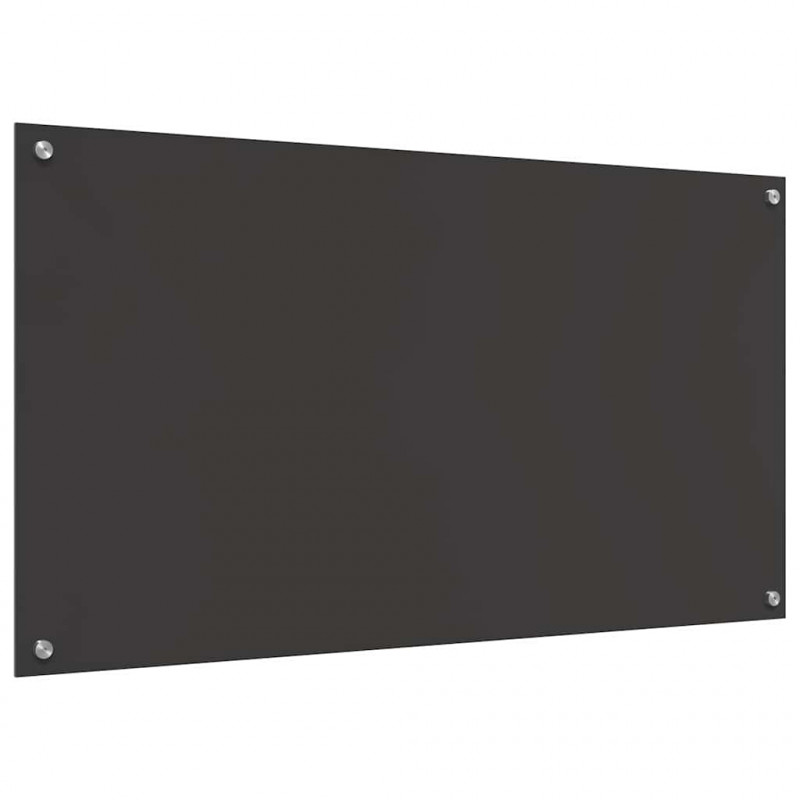 Panel kuchenny 2 pcs Ciemnoszary 110 x 60 cm szkło hartowane