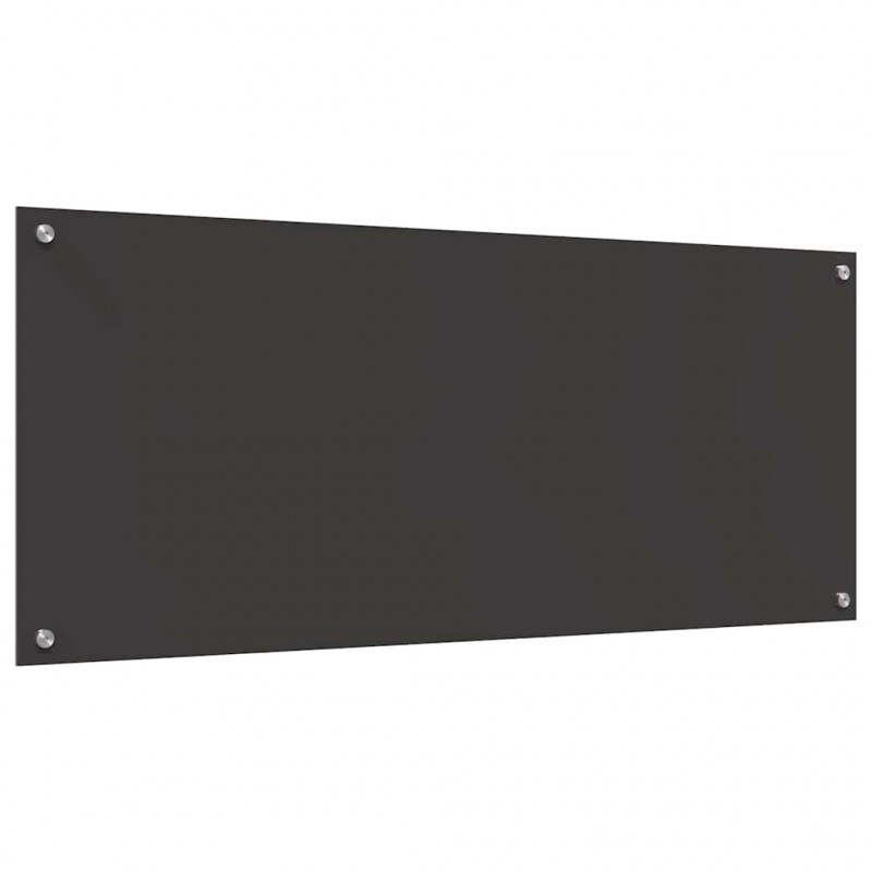 Panel kuchenny 2 pcs Ciemnoszary 120 x 50 cm szkło hartowane
