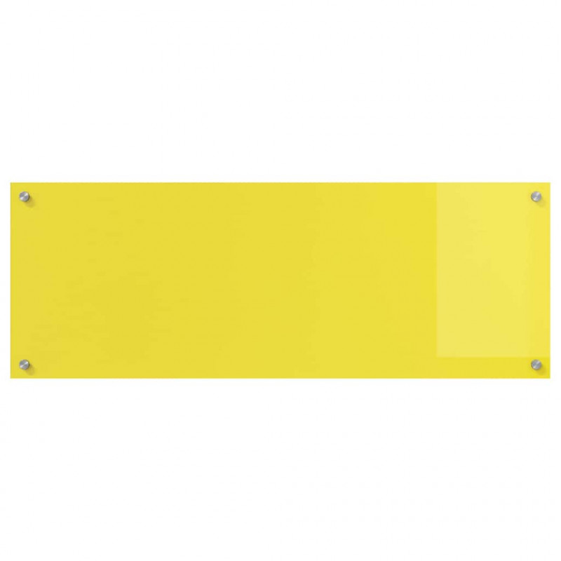 Panel kuchenny 2 pcs Żółty 110 x 40 cm szkło hartowane