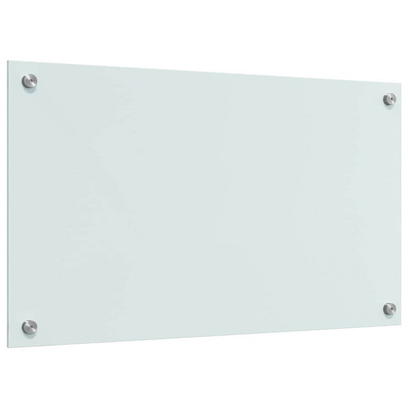 Panel kuchenny 2 pcs Biały 70 x 40 cm szkło hartowane