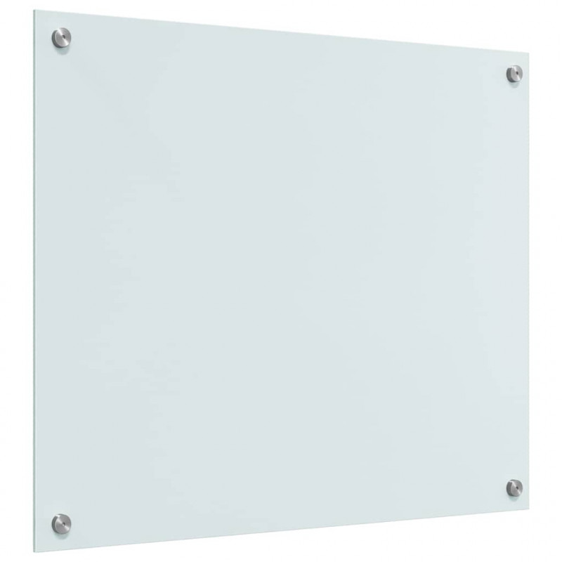 Panel kuchenny 2 pcs Biały 70 x 60 cm szkło hartowane