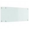 Panel kuchenny 2 pcs Biały 80 x 40 cm szkło hartowane