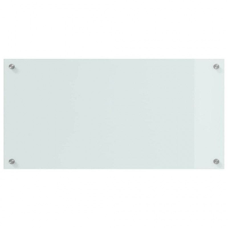 Panel kuchenny 2 pcs Biały 80 x 40 cm szkło hartowane