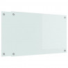 Panel kuchenny 2 pcs Biały 80 x 50 cm szkło hartowane