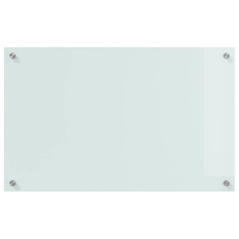 Panel kuchenny 2 pcs Biały 80 x 50 cm szkło hartowane