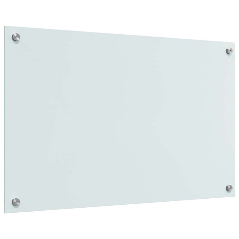Panel kuchenny 2 pcs Biały 80 x 50 cm szkło hartowane