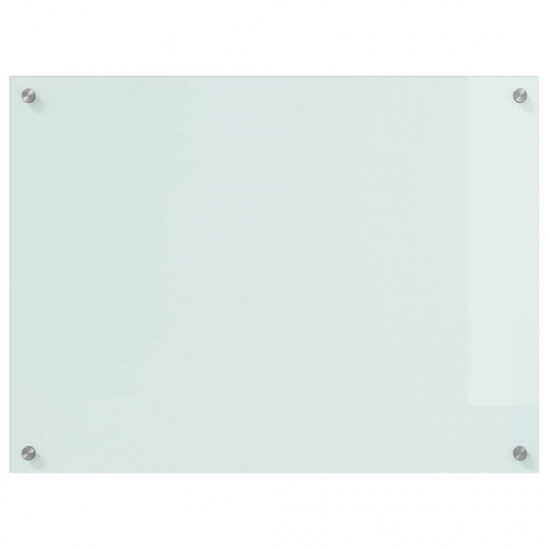 Panel kuchenny 2 pcs Biały 80 x 60 cm szkło hartowane