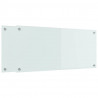Panel kuchenny 2 pcs Biały 90 x 40 cm szkło hartowane