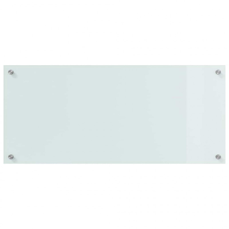 Panel kuchenny 2 pcs Biały 90 x 40 cm szkło hartowane