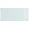 Panel kuchenny 2 pcs Biały 90 x 40 cm szkło hartowane