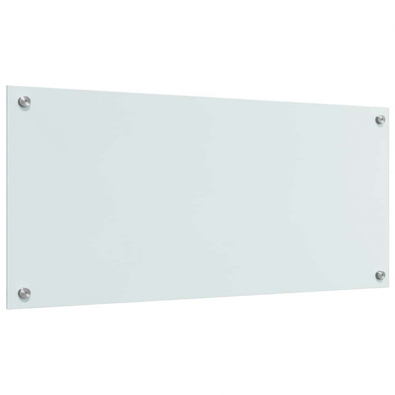 Panel kuchenny 2 pcs Biały 90 x 40 cm szkło hartowane