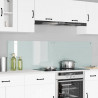 Panel kuchenny 2 pcs Biały 90 x 50 cm szkło hartowane