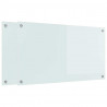 Panel kuchenny 2 pcs Biały 90 x 50 cm szkło hartowane