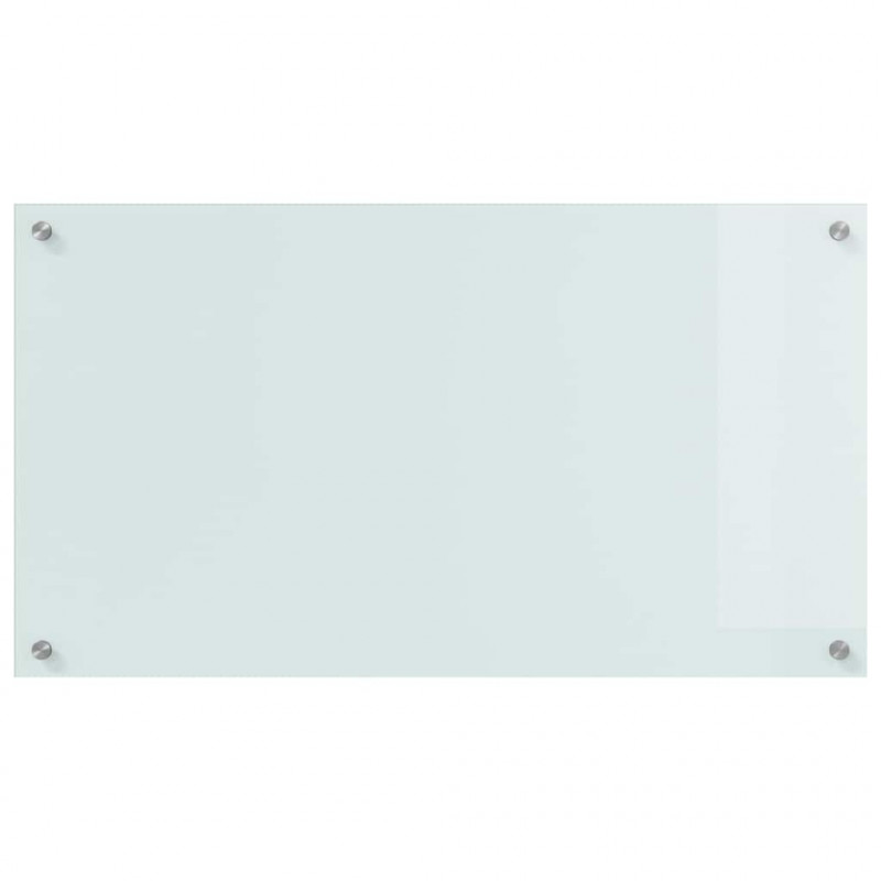 Panel kuchenny 2 pcs Biały 90 x 50 cm szkło hartowane