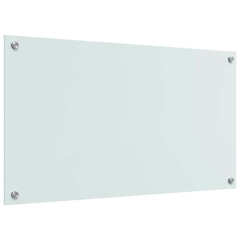 Panel kuchenny 2 pcs Biały 90 x 50 cm szkło hartowane