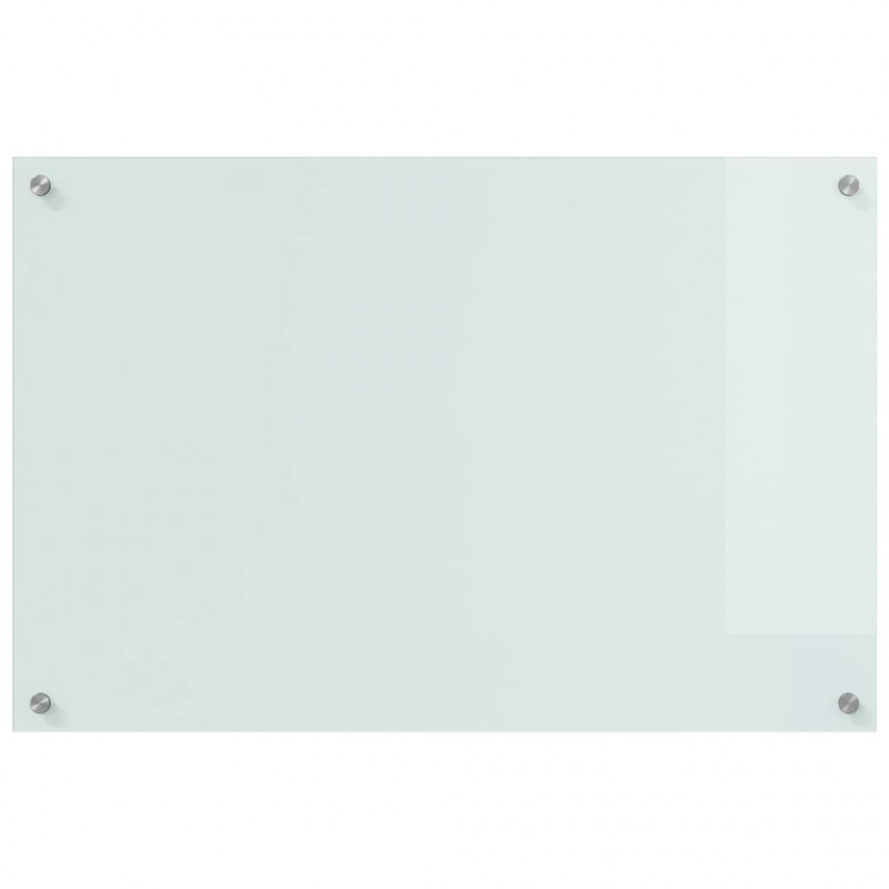 Panel kuchenny 2 pcs Biały 90 x 60 cm szkło hartowane