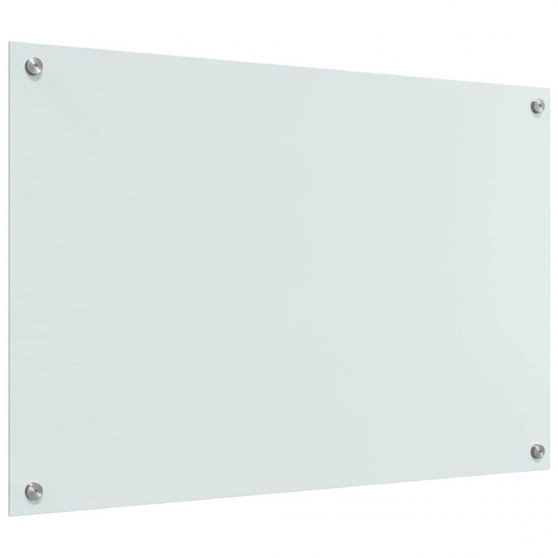 Panel kuchenny 2 pcs Biały 90 x 60 cm szkło hartowane