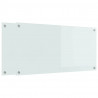 Panel kuchenny 2 pcs Biały 100 x 50 cm szkło hartowane