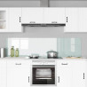 Panel kuchenny 2 pcs Biały 100 x 50 cm szkło hartowane