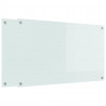 Panel kuchenny 2 pcs Biały 100 x 60 cm szkło hartowane