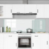 Panel kuchenny 2 pcs Biały 100 x 60 cm szkło hartowane