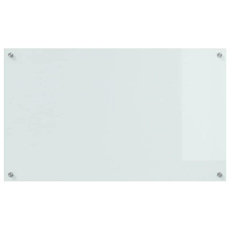 Panel kuchenny 2 pcs Biały 100 x 60 cm szkło hartowane
