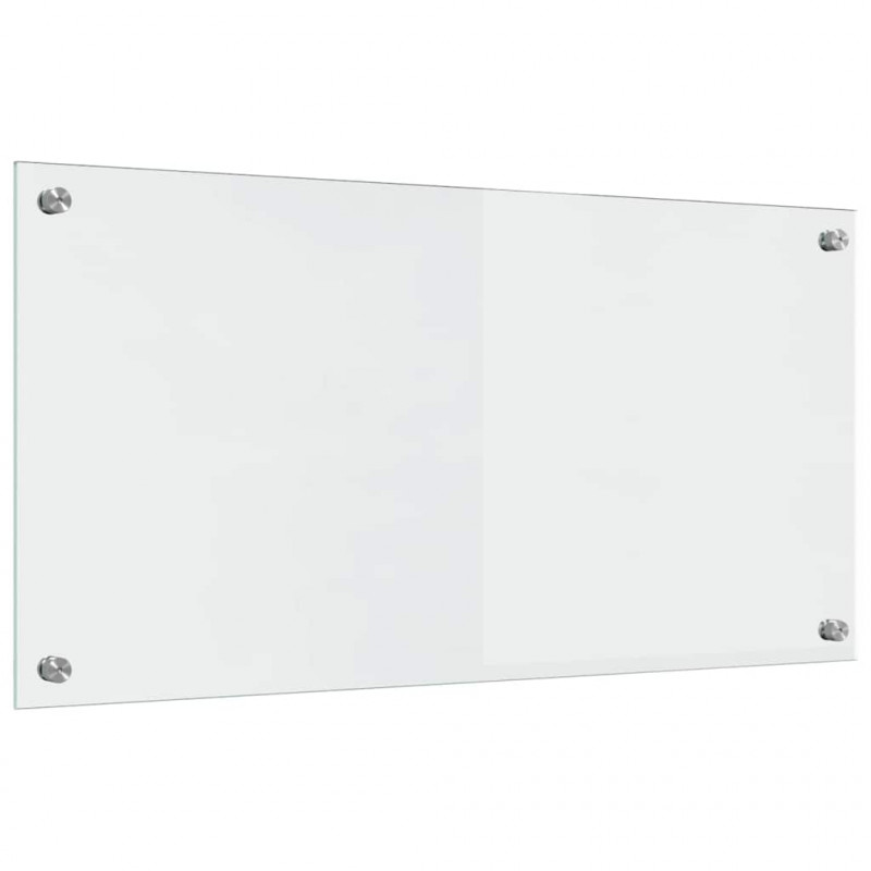 Panel kuchenny 2 pcs przezroczysty 80 x 40 cm szkło hartowane