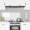 Panel kuchenny 2 pcs przezroczysty 80 x 50 cm szkło hartowane