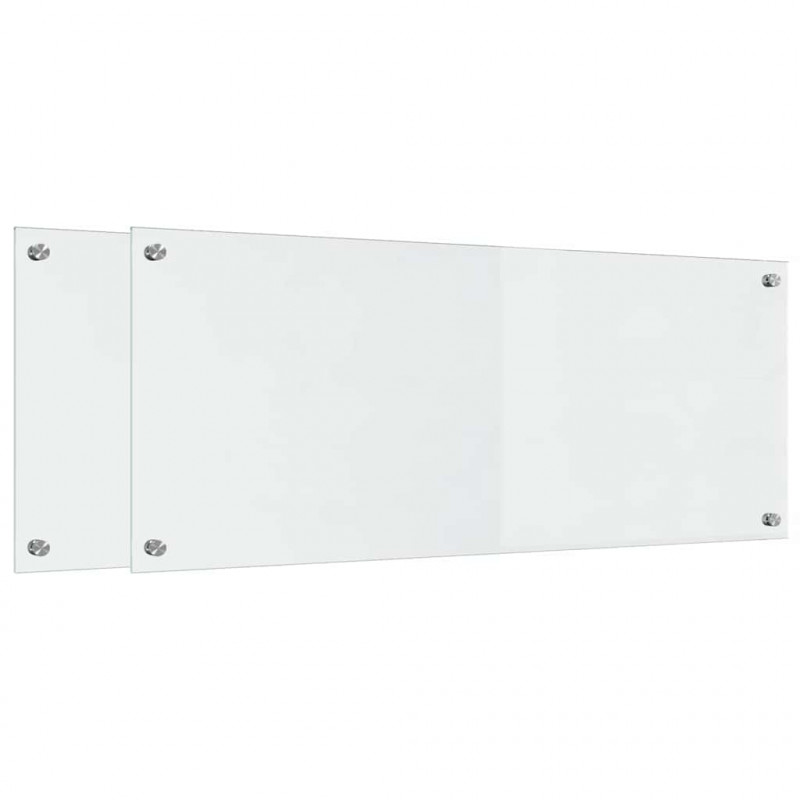 Panel kuchenny 2 pcs przezroczysty 100 x 40 cm szkło hartowane