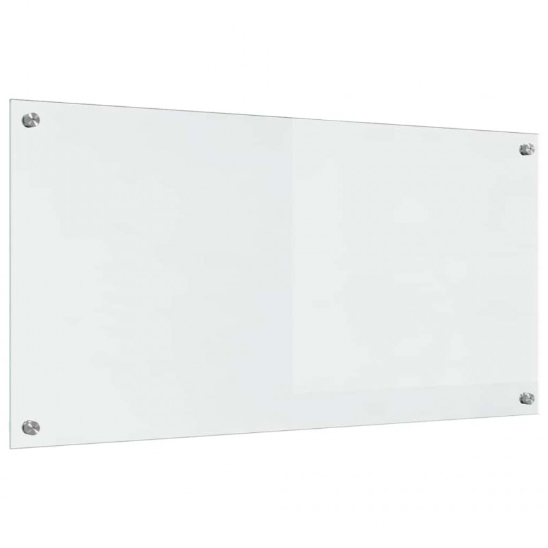 Panel kuchenny 2 pcs przezroczysty 100 x 50 cm szkło hartowane