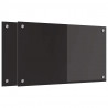 Panel kuchenny 2 pcs Czarny 70 x 40 cm szkło hartowane