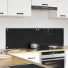 Panel kuchenny 2 pcs Czarny 70 x 40 cm szkło hartowane