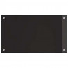 Panel kuchenny 2 pcs Czarny 70 x 40 cm szkło hartowane