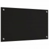 Panel kuchenny 2 pcs Czarny 70 x 40 cm szkło hartowane