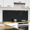Panel kuchenny 2 pcs Czarny 70 x 50 cm szkło hartowane
