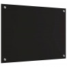 Panel kuchenny 2 pcs Czarny 70 x 50 cm szkło hartowane