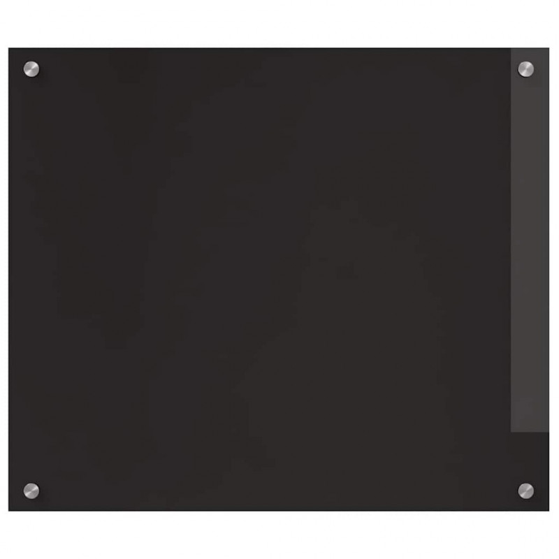 Panel kuchenny 2 pcs Czarny 70 x 60 cm szkło hartowane