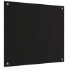 Panel kuchenny 2 pcs Czarny 70 x 60 cm szkło hartowane