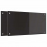 Panel kuchenny 2 pcs Czarny 80 x 40 cm szkło hartowane