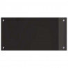 Panel kuchenny 2 pcs Czarny 80 x 40 cm szkło hartowane