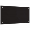 Panel kuchenny 2 pcs Czarny 80 x 40 cm szkło hartowane