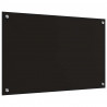 Panel kuchenny 2 pcs Czarny 80 x 50 cm szkło hartowane
