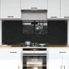 Panel kuchenny 2 pcs Czarny 80 x 60 cm szkło hartowane