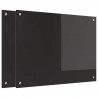 Panel kuchenny 2 pcs Czarny 80 x 60 cm szkło hartowane