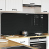 Panel kuchenny 2 pcs Czarny 80 x 60 cm szkło hartowane