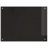 Panel kuchenny 2 pcs Czarny 80 x 60 cm szkło hartowane