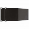 Panel kuchenny 2 pcs Czarny 90 x 40 cm szkło hartowane