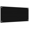 Panel kuchenny 2 pcs Czarny 90 x 40 cm szkło hartowane