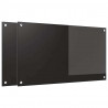Panel kuchenny 2 pcs Czarny 90 x 50 cm szkło hartowane