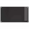 Panel kuchenny 2 pcs Czarny 90 x 50 cm szkło hartowane